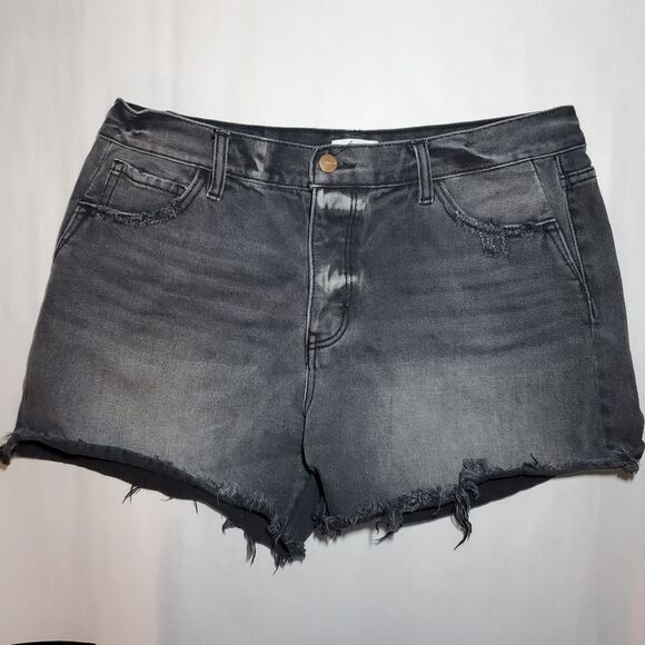 Bohme Distressed Black Denim Shorts Size 30 - Picture 1 of 8